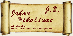Jakov Mikolinac vizit kartica